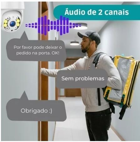 Câmera Externa Wi-fi IP Prova D'água Infravermelho FULLHD