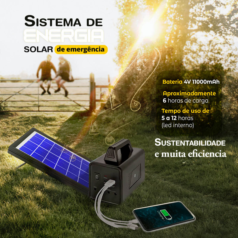 Sistema de Energia Solar de Emergência Portátil